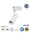GloboStar® LUGANO 60801 Μονοφασικό Φωτιστικό Σποτ Ράγας LED 10W 1250lm 36° Acrylic HQ LENS AC 220-240V IP20 Φ4.5 x Υ19cm Φυσικό Λευκό 4500K - EUROTRACK® System 1L+1N - Λευκό - Bridgelux Chip - TÜV Certified Driver - 5 Χρόνια Εγγύηση